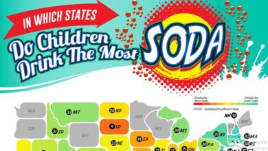 In Which States Do Children Drink the Most Soda? infographic