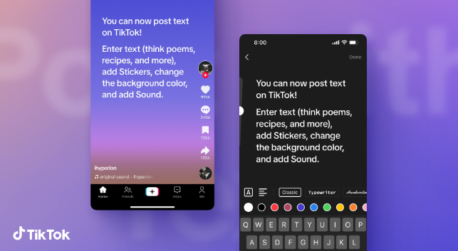 TikTok Adds Text Posts To Challenge X (Twitter) And Threads TikTok Adds Text Posts To Challenge X (Twitter) And Threads